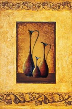 vase jaune encadré décoratif original Peinture à l'huile